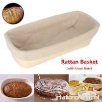 Jeteven 12 inch Banneton Bread Proofing Basket with Liner  Oval Perfect Brotform Proofing Rattan Basket for Making Beautiful Bread - B078BHFNBM